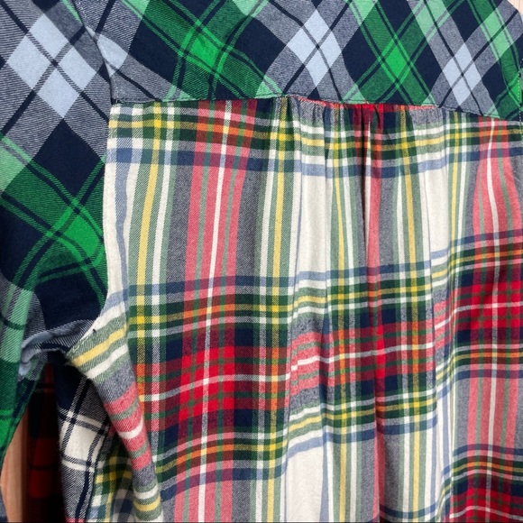 Aerie Mixed Pattern Flannel Button Up Blouse (M) - Picture 9 of 12
